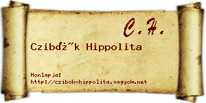 Czibók Hippolita névjegykártya